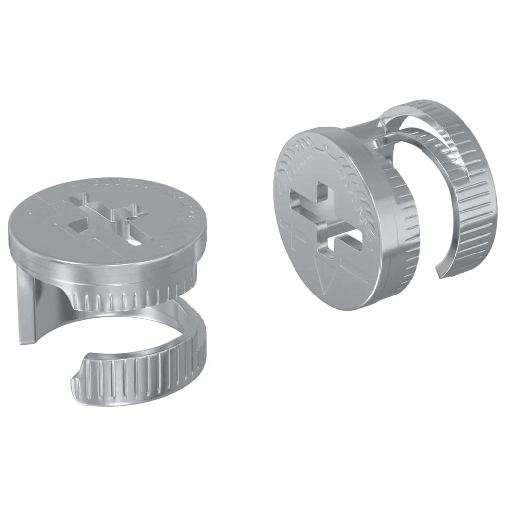 Dadi con bloccaggio a cam 2 pcs Argento 12 x 10 mm Metallo 864355