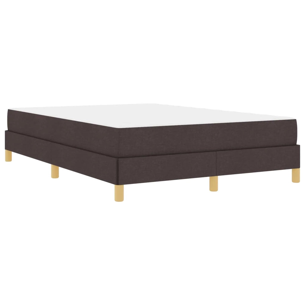 Letto a molle con materasso Marrone Scuro 140 x 200 cm Tessuto 3398573