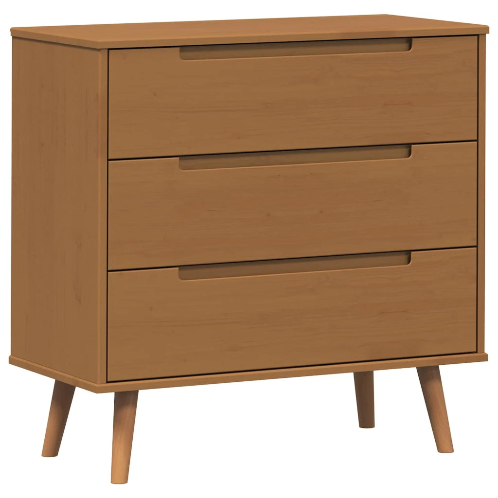 Cassettiera MOLDE Caramello 80 x 40 x 80 cm 42020936