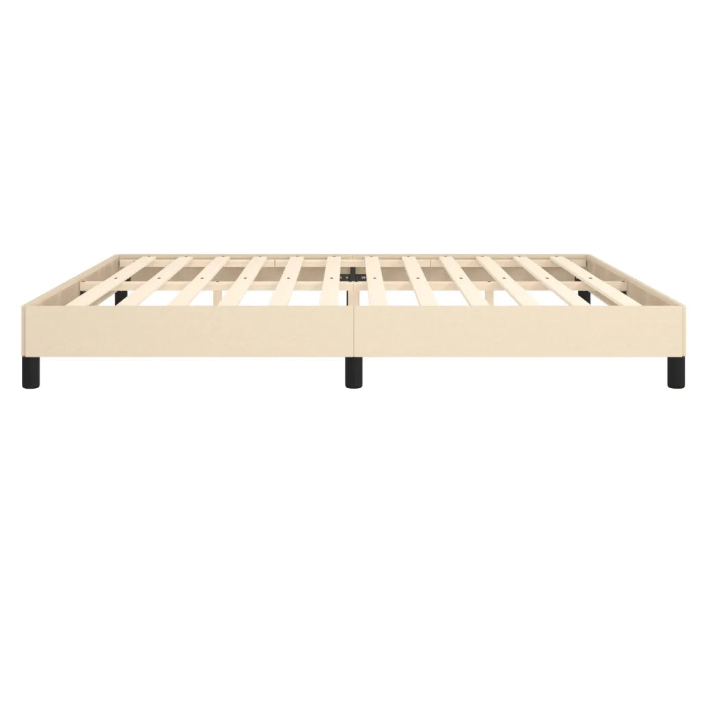 Letto matrimoniale | Letto per adulti | Giroletto senza Materasso Crema 200x200 cm in Tessuto