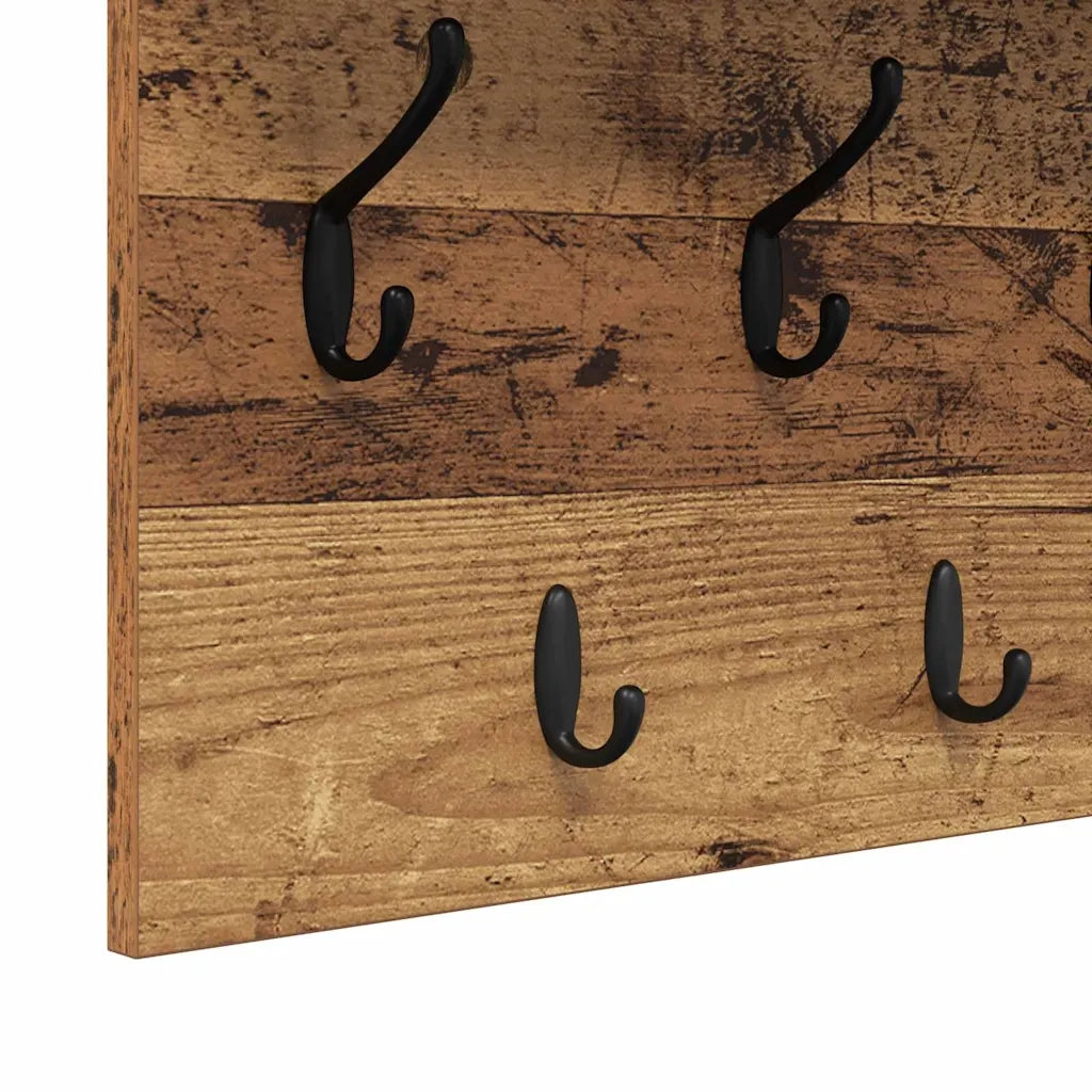 Appendiabiti a muro Legno vecchio 80 x 40 x 12 cm 874441