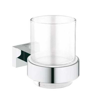 BICCHIERE CON SUPPORTO ESSENTIALS CUBE- Cromo- GROHE- pezzi 1