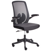 Sedia da ufficio con base girevole e braccioli regolabili in altezza con rete Nero stile moderno