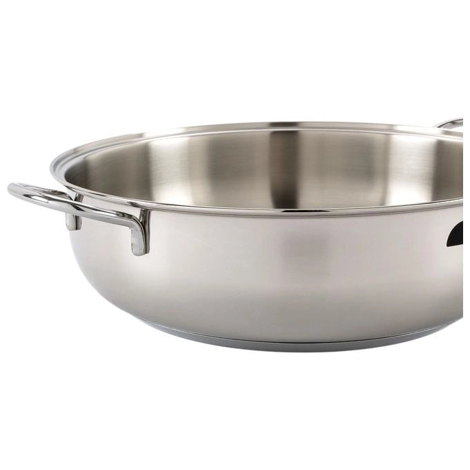 Barazzoni 266104022 Bonita Tegame 22 cm Acciaio inox con Fondo Termoradiante Adatto a Tutte le Fonti di Calore incluso Induzione colore Acciaio inox