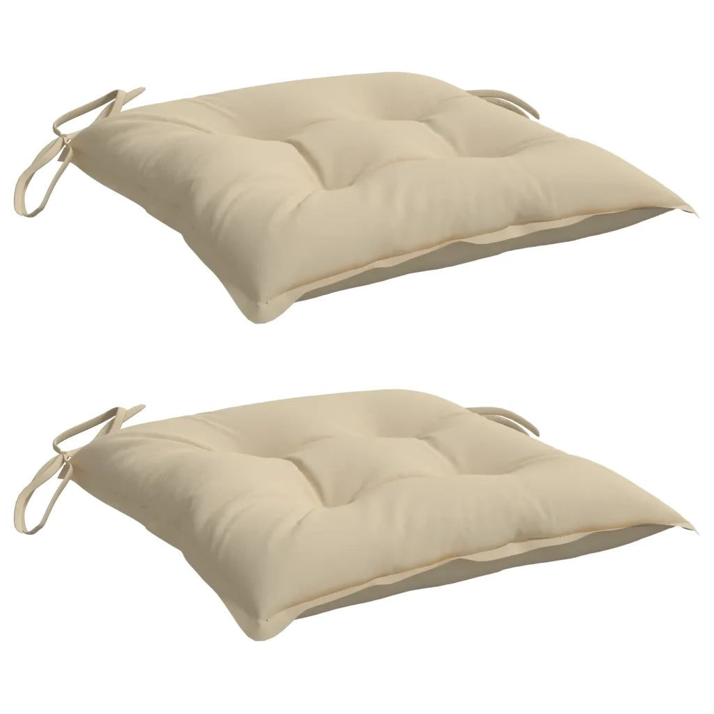 Cuscini per Pallet 2 pz Beige 50x50x7 cm Tessuto Oxford 361516