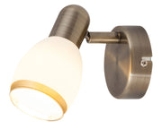 Applique moderna Rabalux Elite bronzo/bianco E14 1 luce