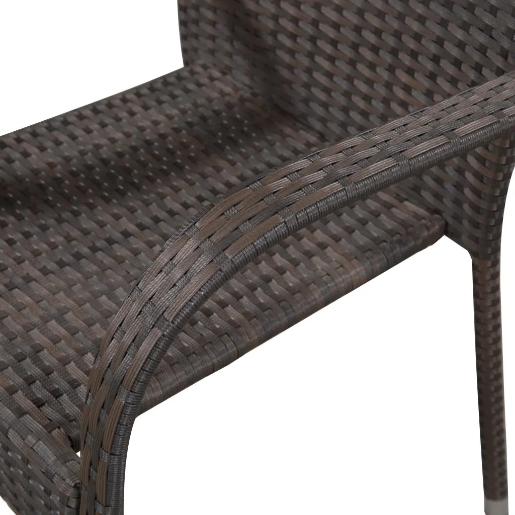 Set Mobili da Pranzo per Giardino 3 pz Polyrattan Marrone 3072481
