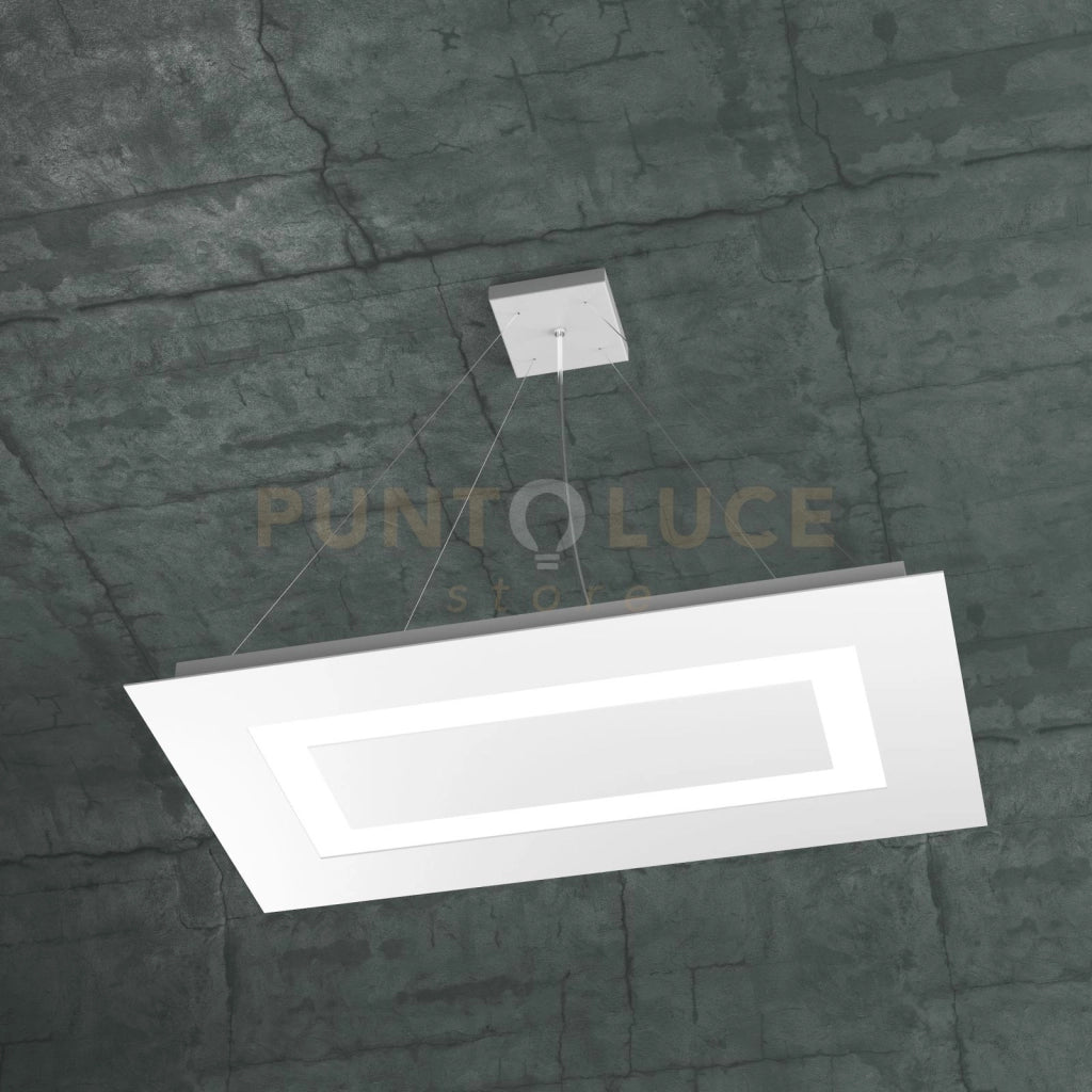 CARPET SOSPENSIONE RETTANGOLARE MEDIA 4 LUCI BIANCO 1137-SRM-BI