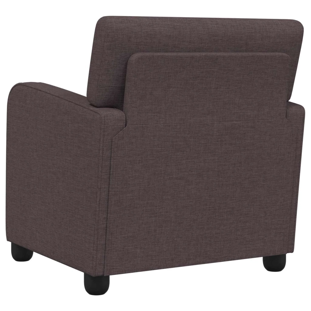 Poltrona Marrone Scuro Tessuto 42043397
