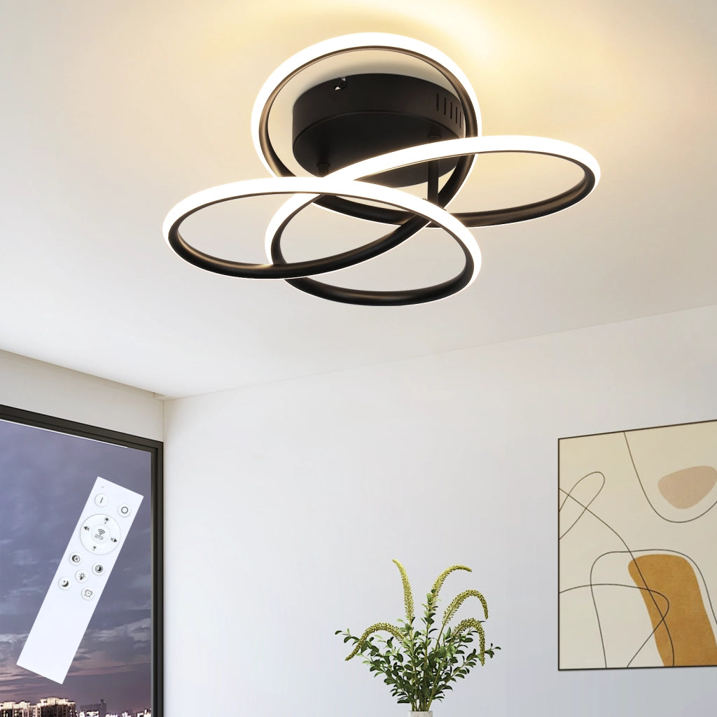 ZMH Lampada da soffitto LED metallo farfalla 36cm dimmerabile per soggiorno
