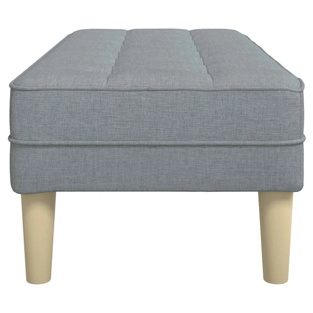 panchina con cuscino Grigio chiaro 113 x 57 x 39 cm Tessuto 42001935