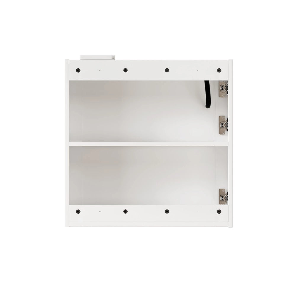 Armadietto Specchio con LED ¨C Xylo ¨C Bagno, Bianco, 60 cm