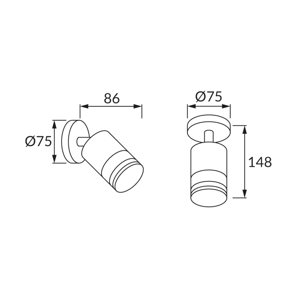 Plafoniera esterna Struhm Taras cromata GU10 35W IP54