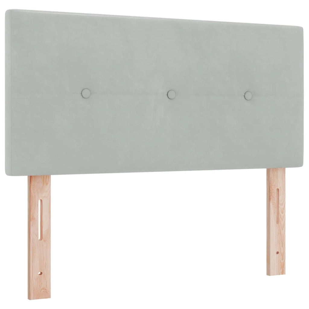 Letto con Box Spring, Materasso e LED Grigio Chiaro 90 x 190 cm 3453247