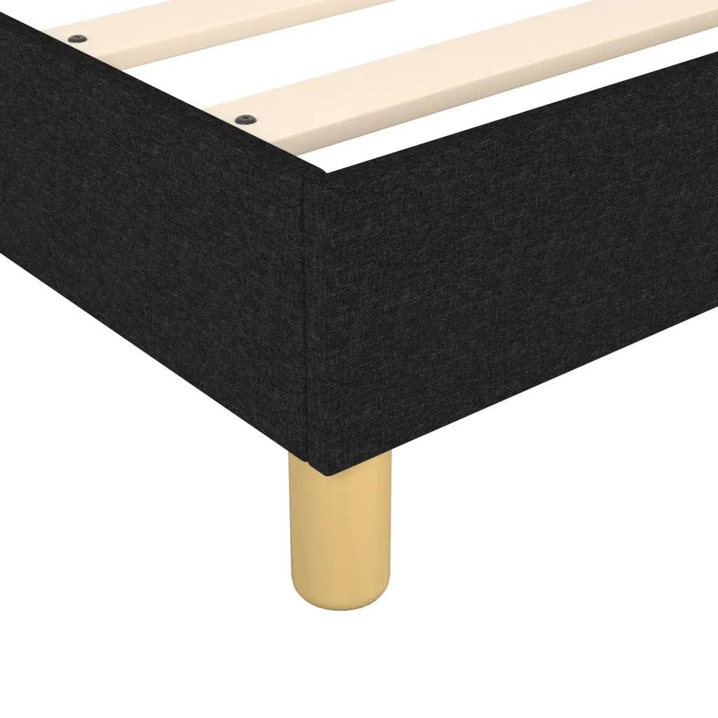 Giroletto senza Materasso Nero 200x200 cm in Tessuto 347191