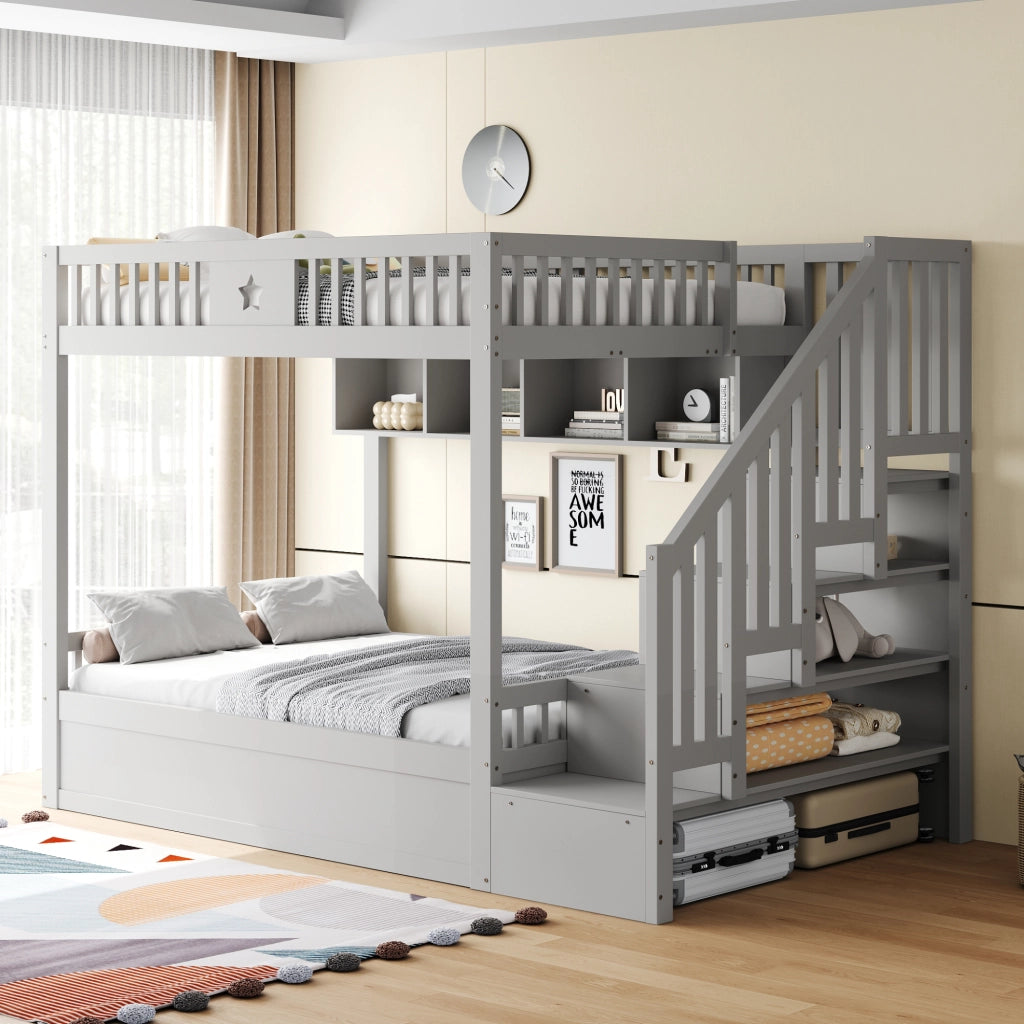 letto a castello legno grigio 140 x 200 cm