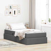 Letto con contenitore e materasso Grigio scuro 90 x 200 cm 3399635