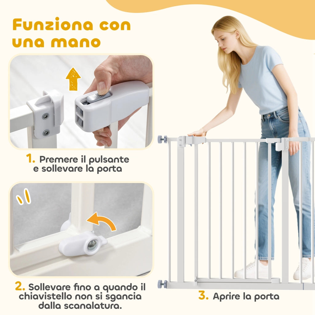 Cancelletto per Cani Estensibile ¨C Minimal ¨C Bianco 76.2cm