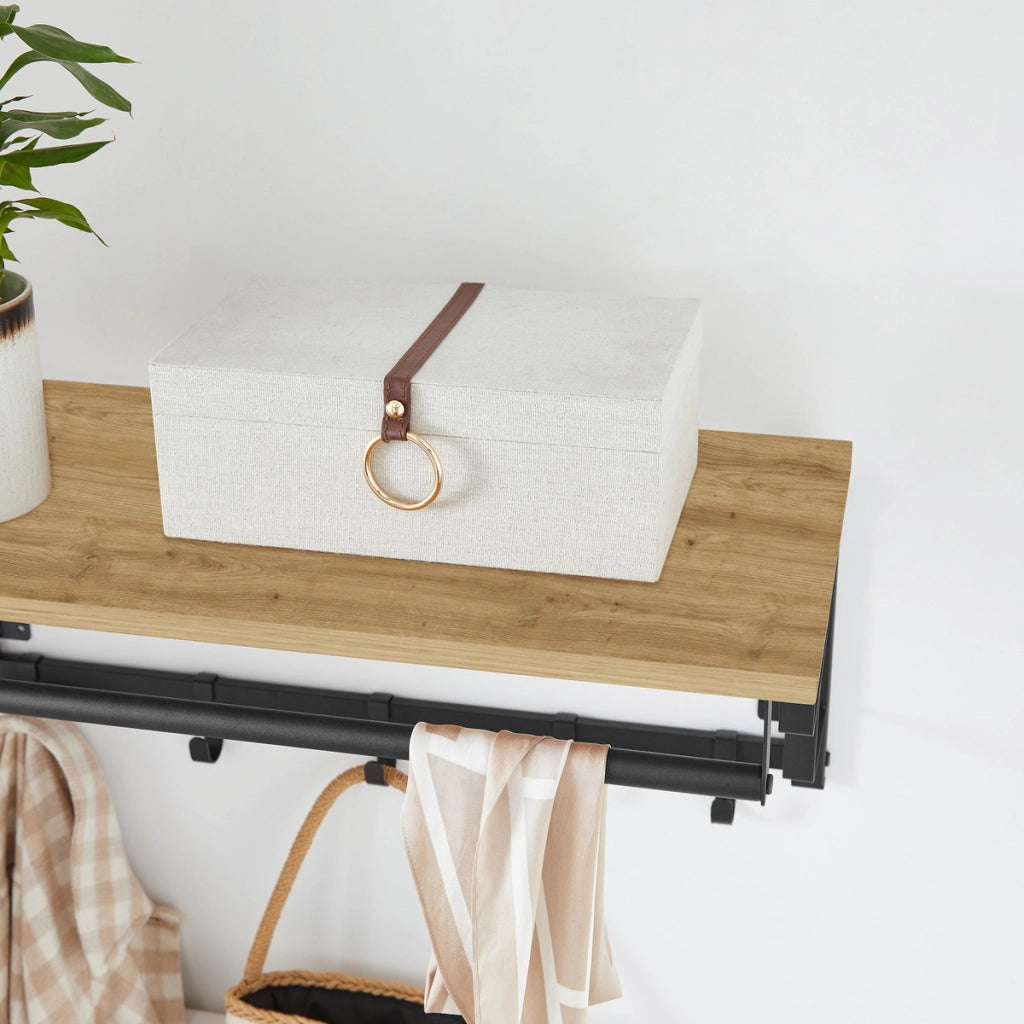 Appendiabiti da parete Loft Artisan con mensola e ganci