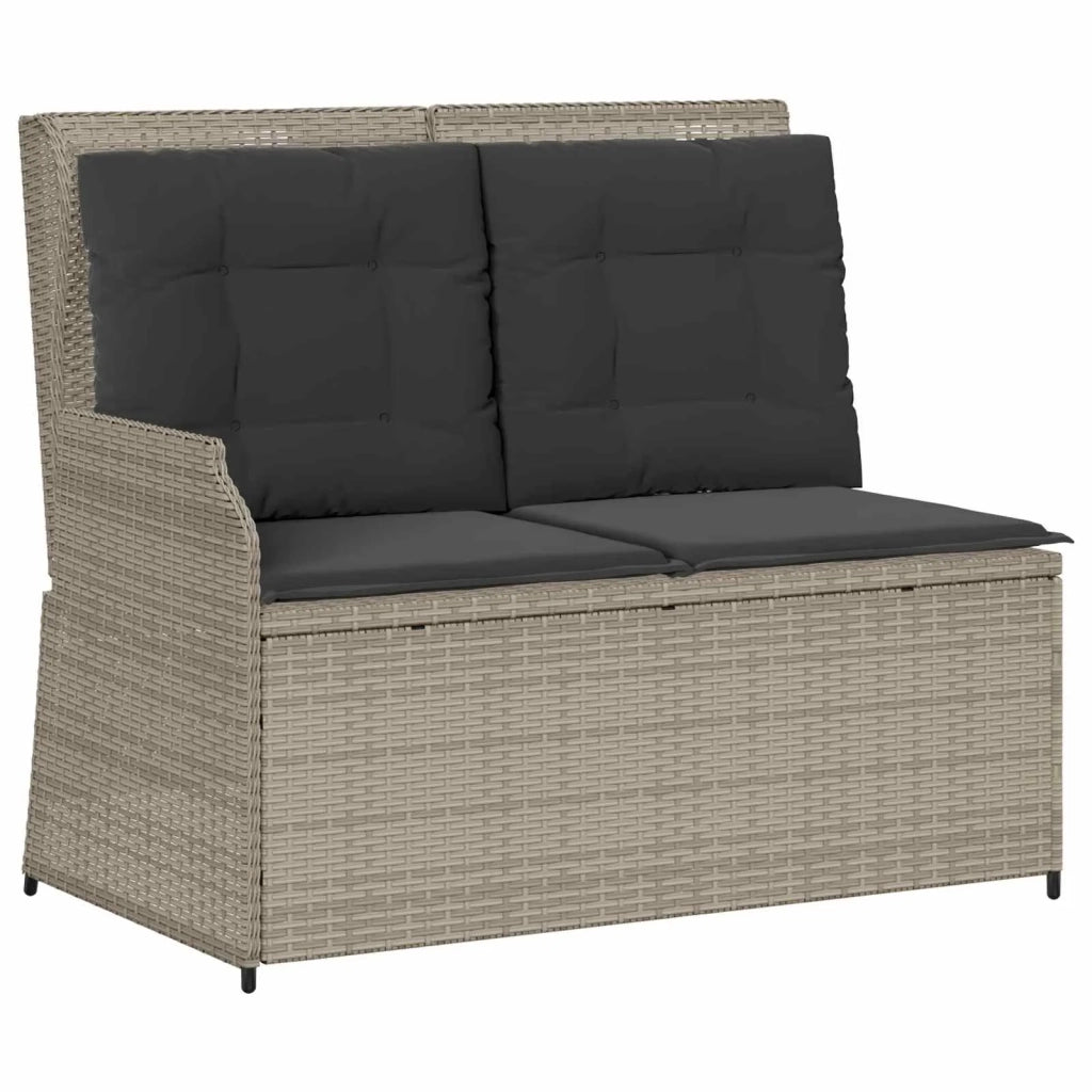 Panchina da giardino Grigio chiaro polyrattan 3394454