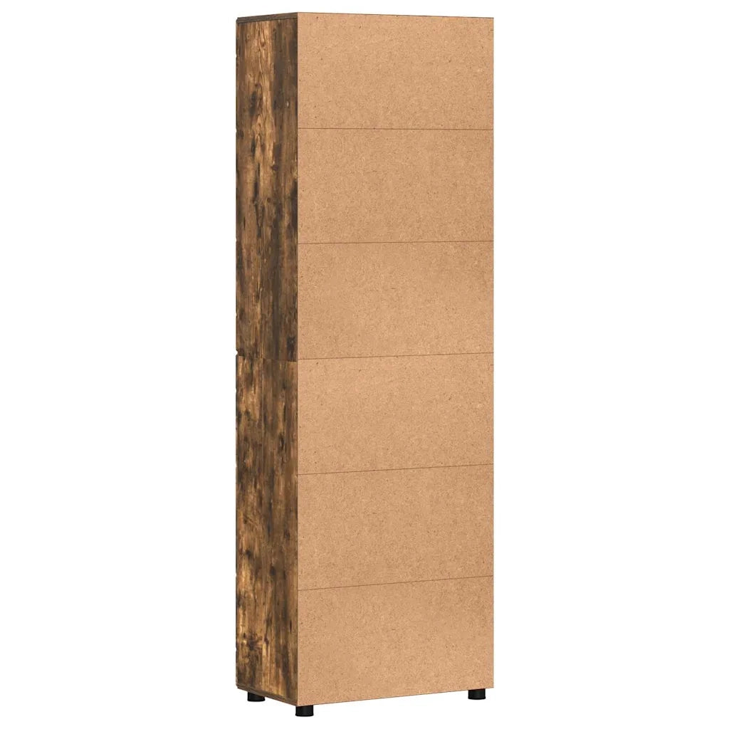 Credenza | Madia | Buffet da pranzo | Armadio da pranzo FLORIN Rovere fum¨¦ 60 x 35 x 182 cm Legno multistrato