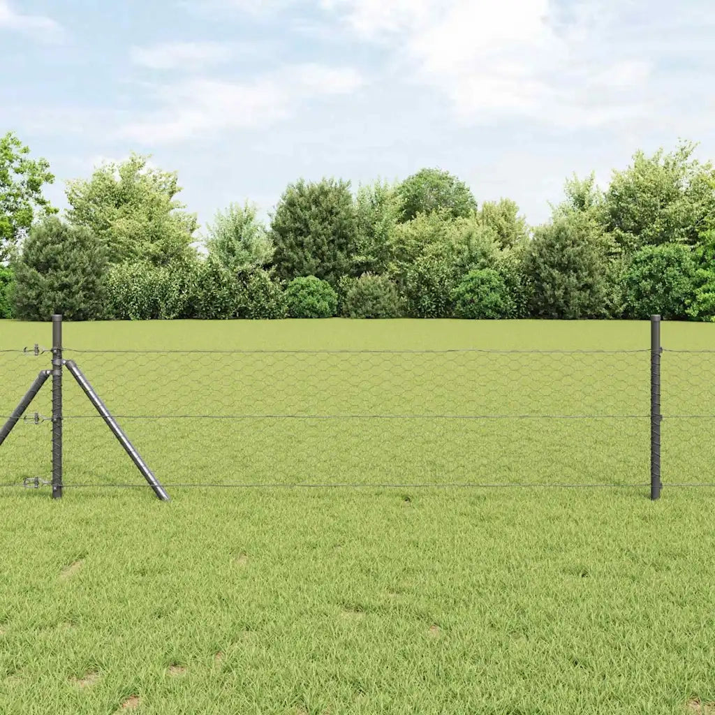Recinzione Esagonale Grigio 0,5 x 10 m PVC 42005484