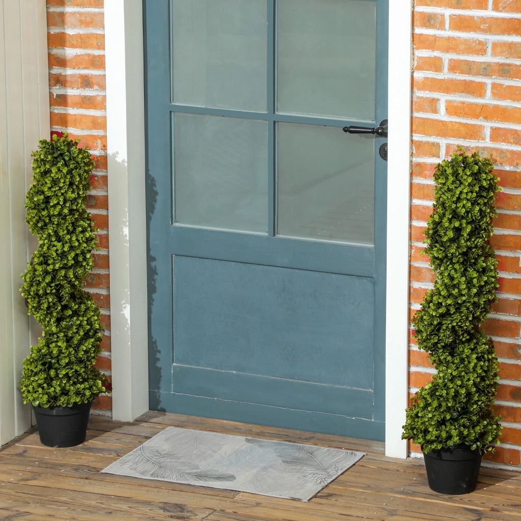 Set 2 Piante Artificiali Decorative con Vaso ¨C Xylo ¨C Verde 90 cm per Interno ed Esterno