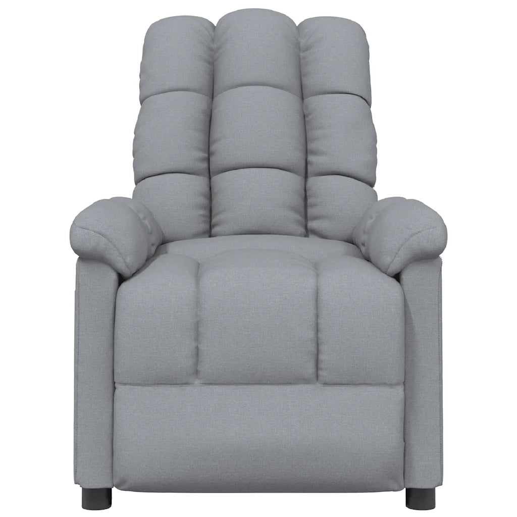 Poltrona Massaggiante in Tessuto Grigio Chiaro
