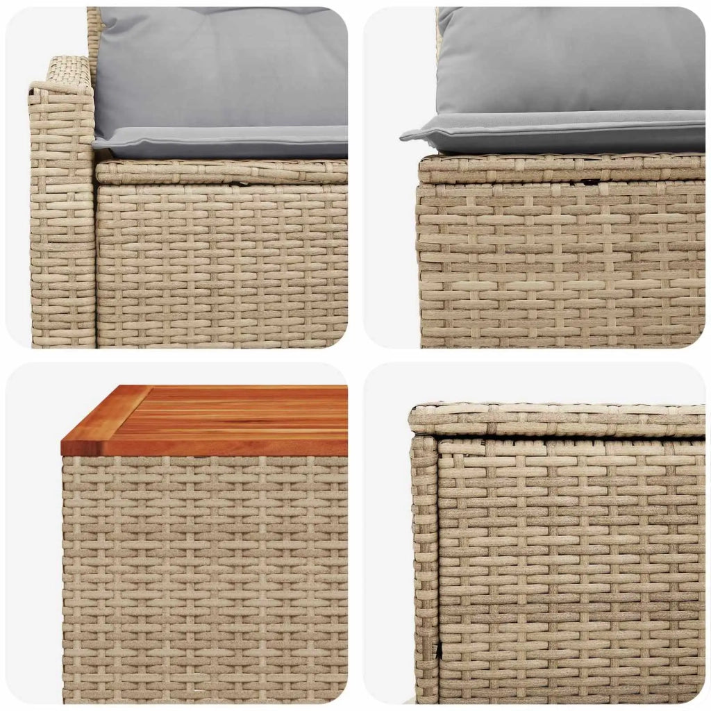 Set di divani 6 pz Beige e Grigio Chiaro 3447309