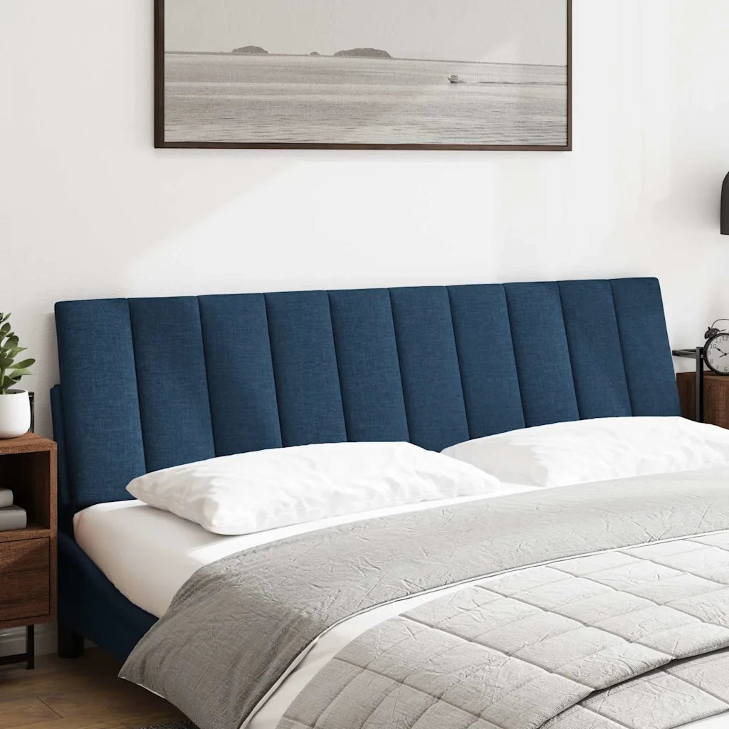 Cuscino Testiera-Cuscino per Testiera Hanko Blu 180 cm in Tessuto