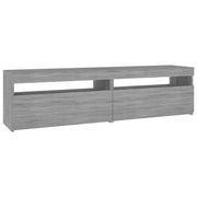 Mobile TV multimediale scaffale TV credenza mobile TV per sala da pranzo soggiorno camera da letto con luci LED 2 pezzi Sonoma 75 x 35 x 40 cm grigio 02_0028885