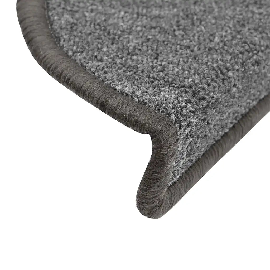 Tappetini per scale 30 pz | Gradini per Scale 56x17x3 cm Grigio scuro Semicircolari
