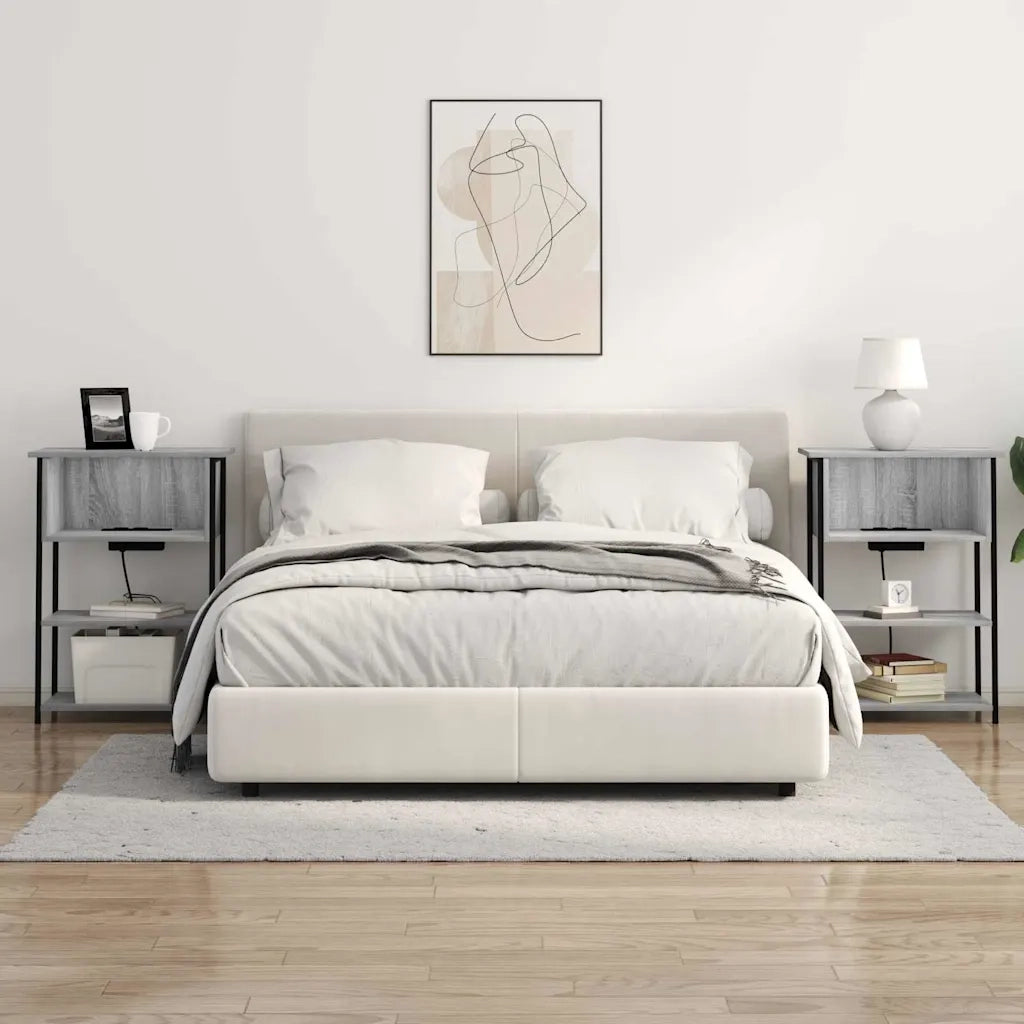 Comodino | Armadio da Notte | Mobiletto da notte Grigio Sonoma 55 x 31 x 76 cm