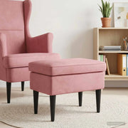 Poggiapiedi Rosa 55 x 35 x 41 cm Velluto 42029990