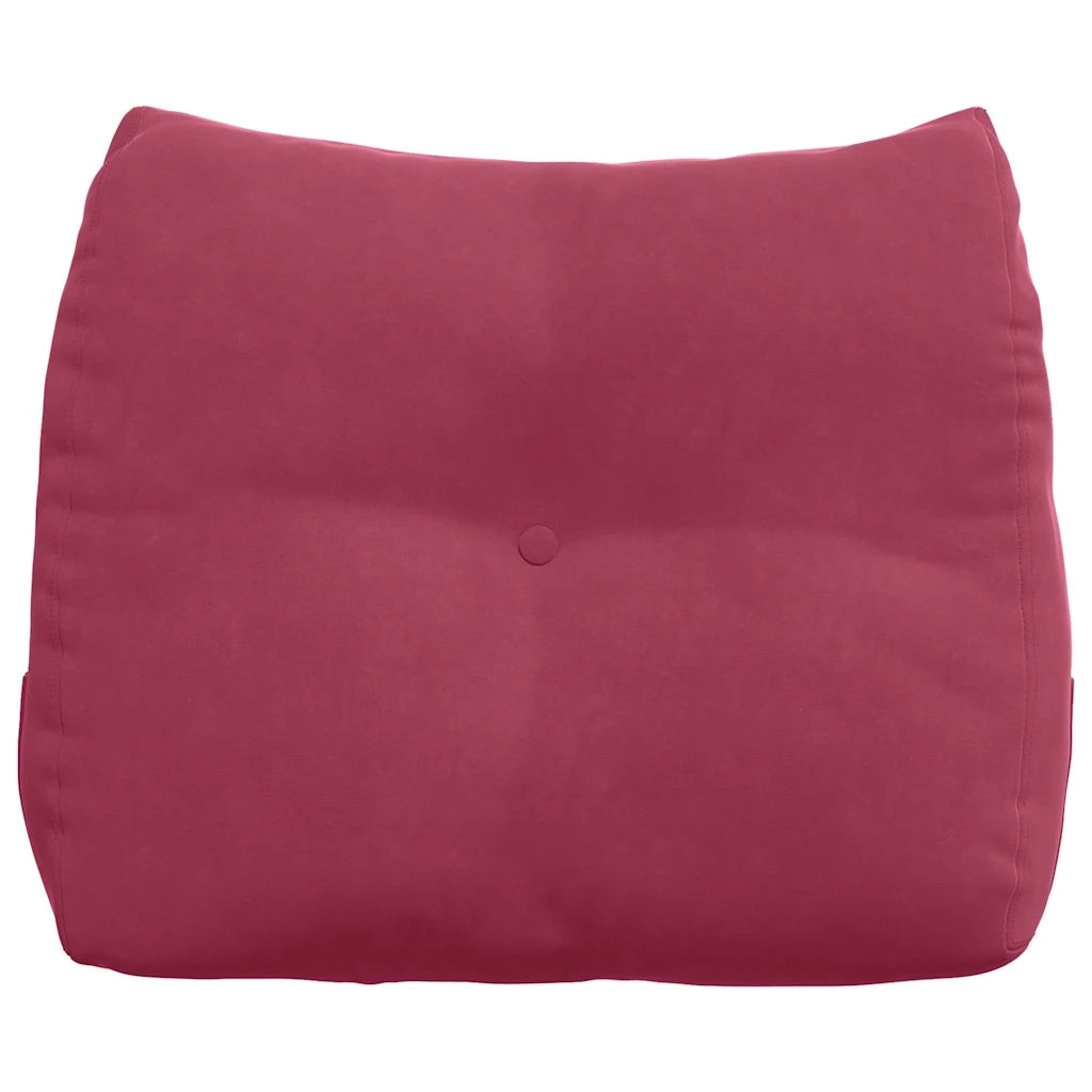 Cuscino per Schiena Rosso Vino 60 x 24 x 50 cm Velluto 42014405