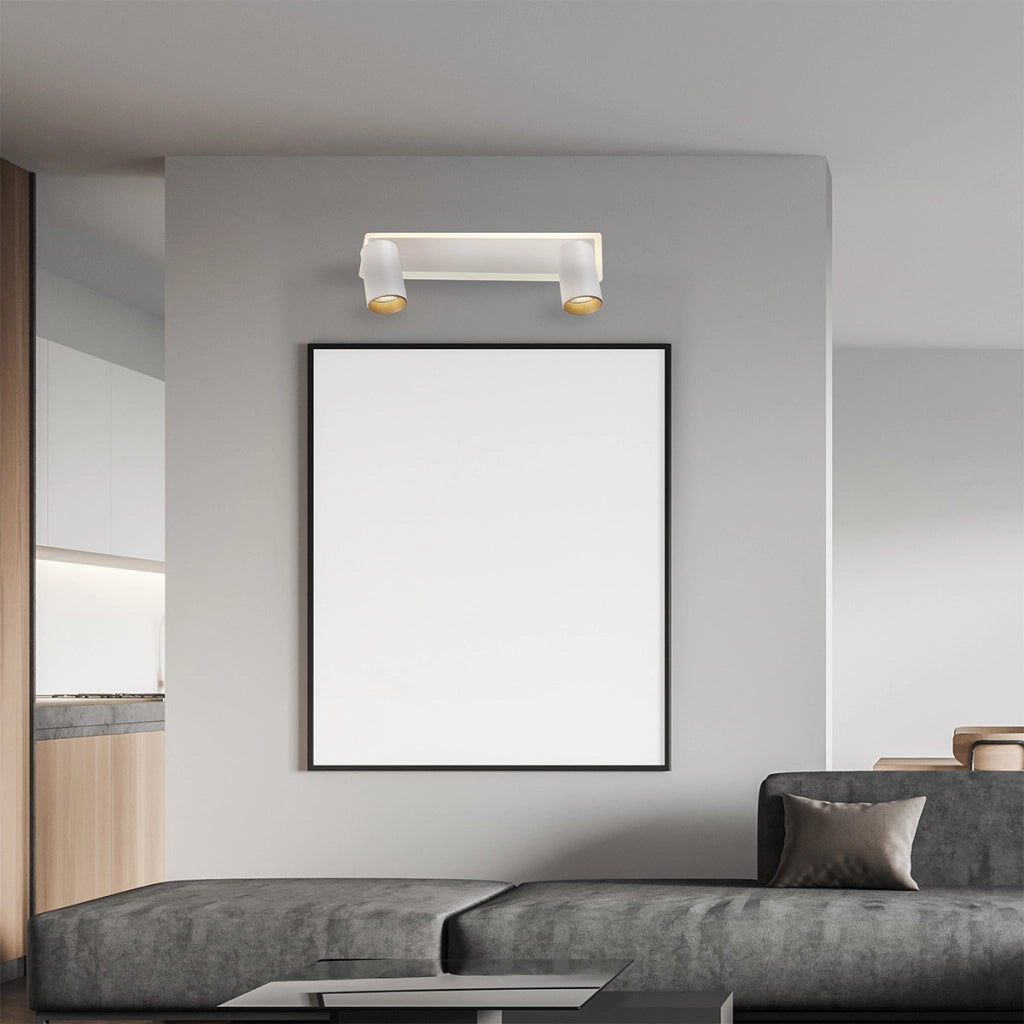 Plafoniera moderna bianca 40cm 2xGU10 LED CCT PARMA