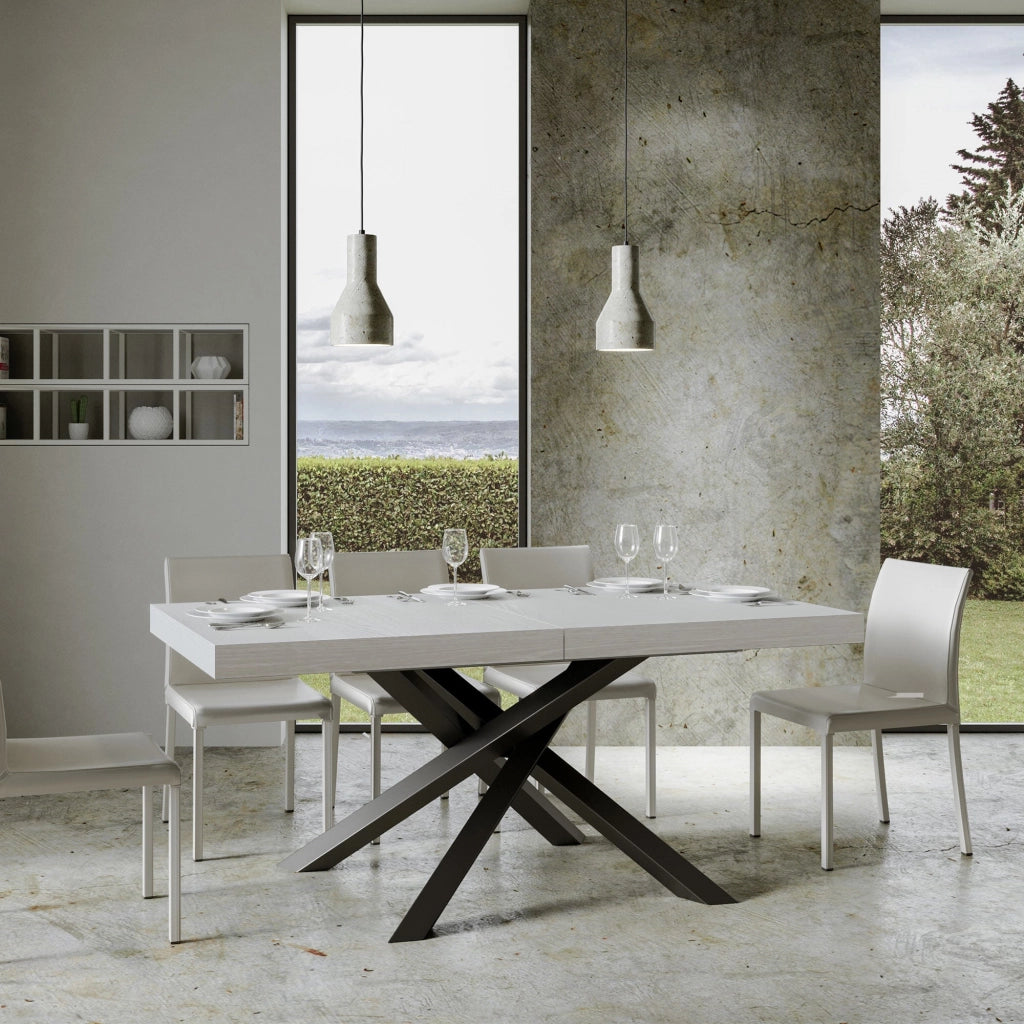 Tavolo Allungabile 180-440x90x77 cm Volantis Bianco Frassino