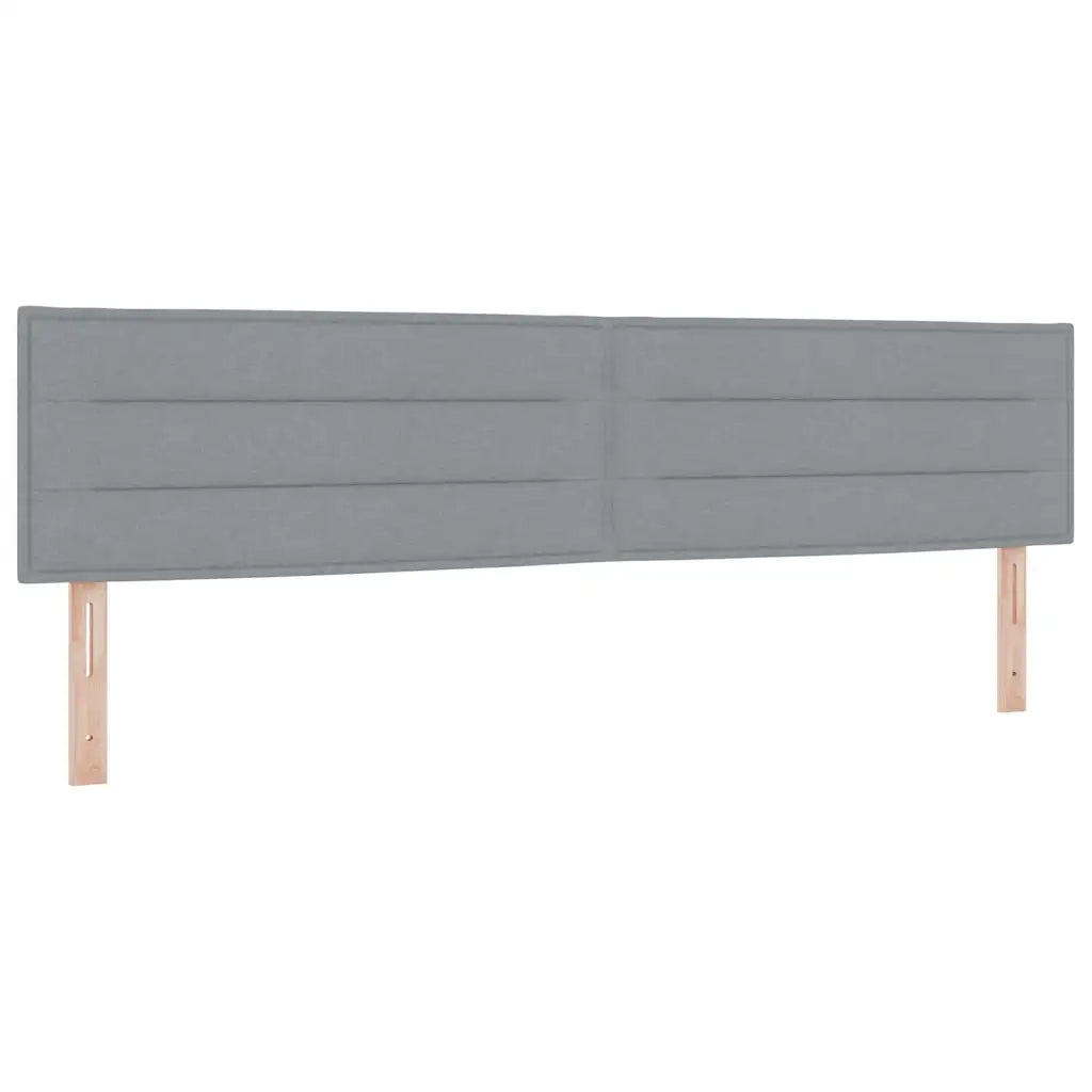 Letto a molle con testiera Grigio chiaro 200 x 200 cm Tessuto 3338636