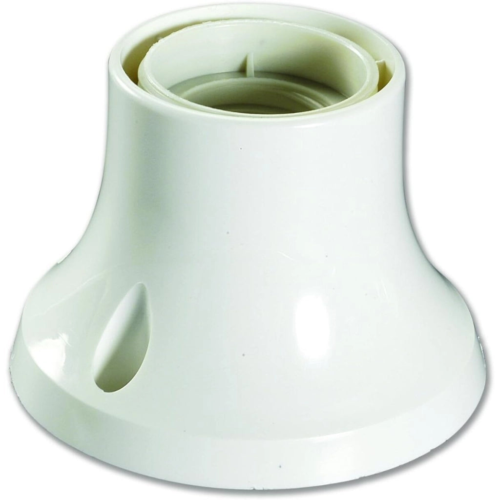 PORTALAMPADA E27 BASE DIRITTA BIANCO
