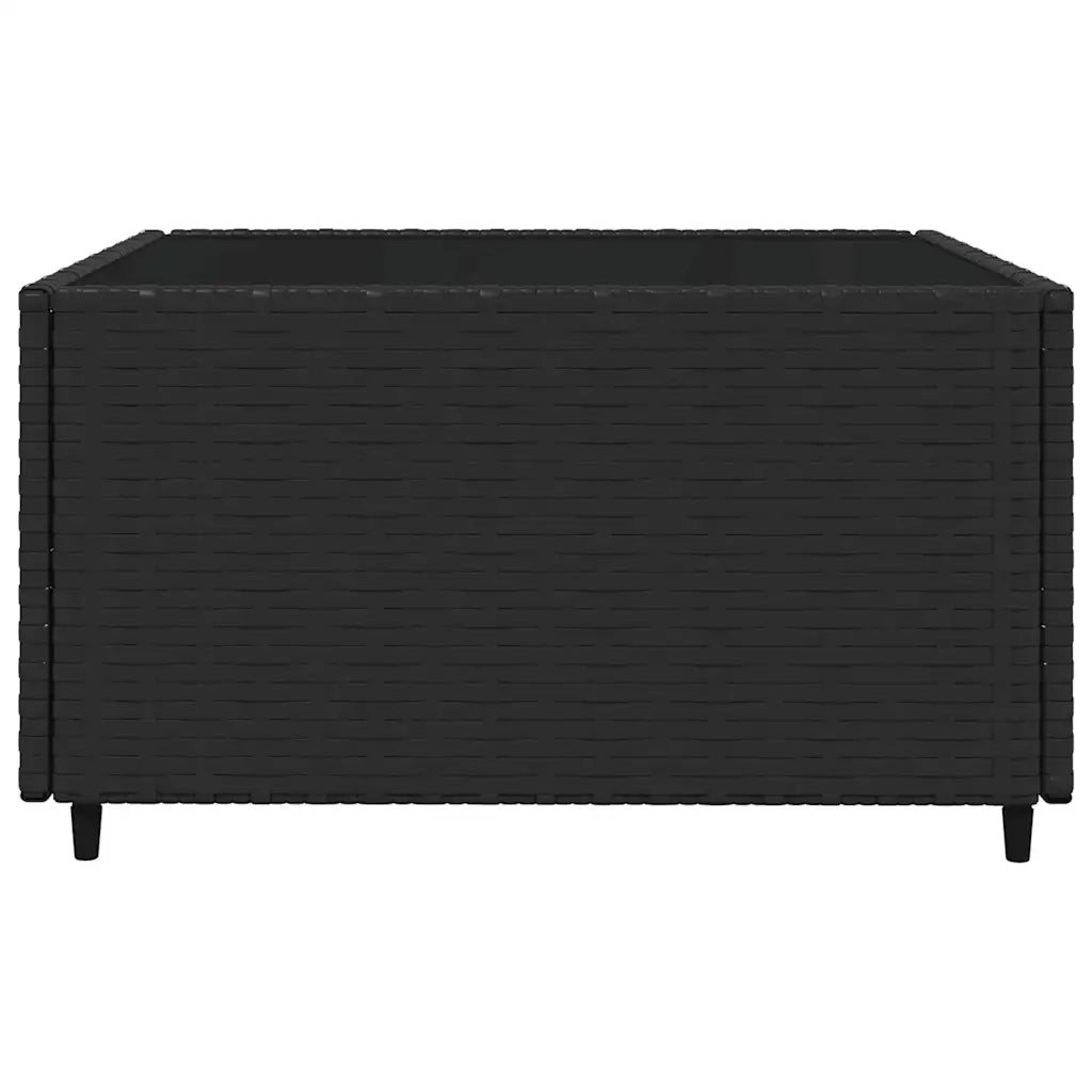 Set Divani da Giardino 3 pz con Cuscini Nero in Polyrattan 319731