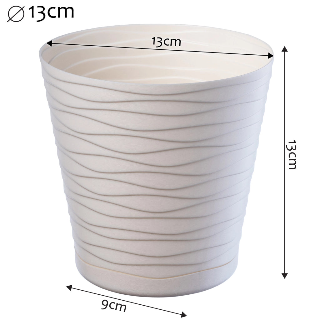 Vaso da fiori KADAX da 13 cm, coprivaso in plastica con supporto.