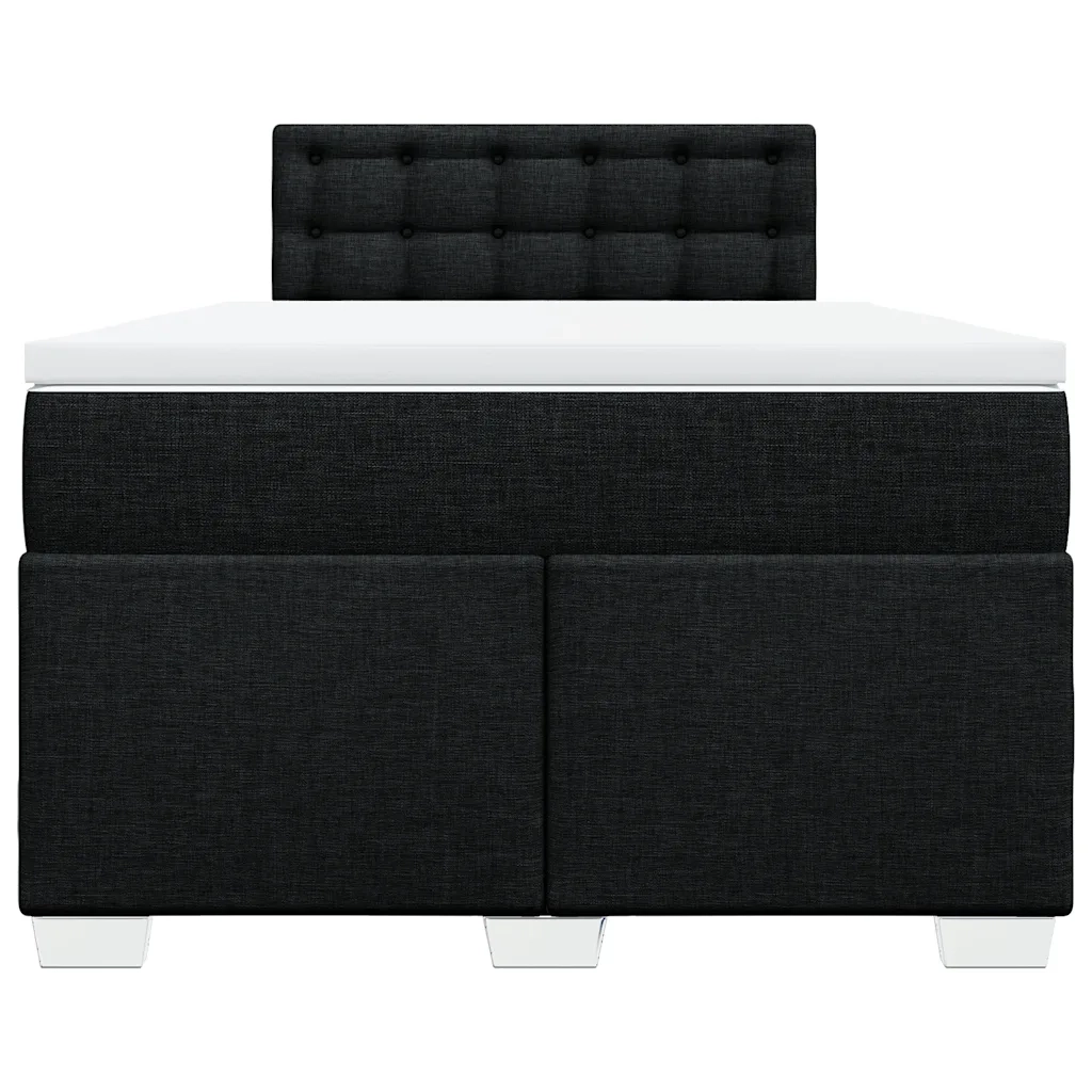 Giroletto a Molle con Materasso Nero 120x190 cm in Tessuto 3288143