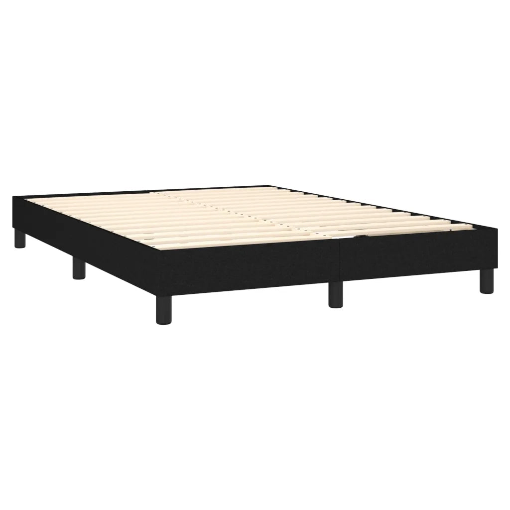 Struttura Letto a Rete a Molle Nero 140x190 cm in Tessuto 3120510