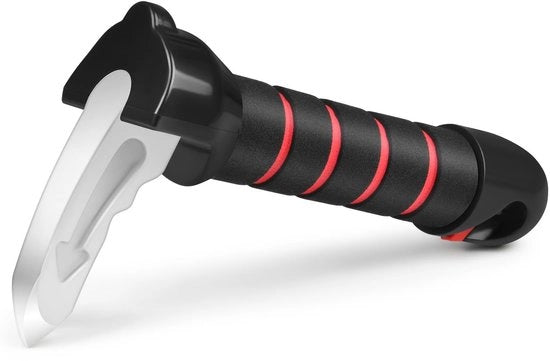 Assistente per la Mobilità - 3-in-1 Funzione - Rosso e Nero - Maniglia Portatile - Adatto per Anziani e Disabili