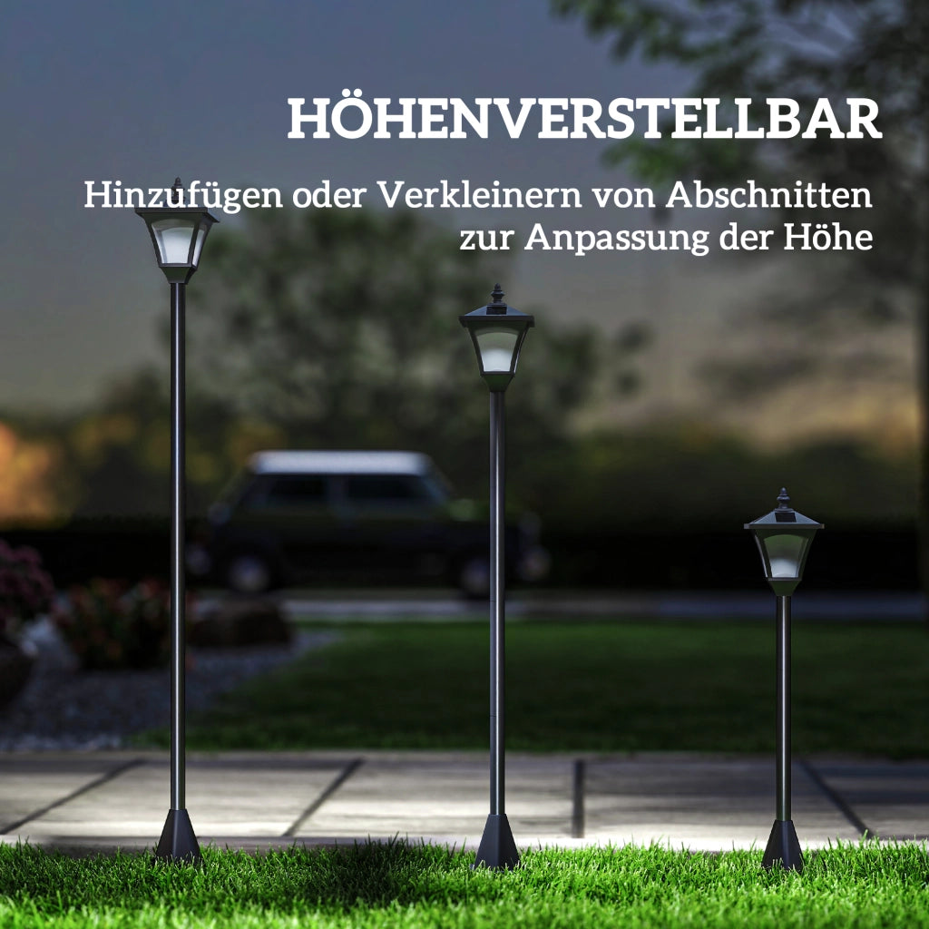 Lanterna Solare LED da Giardino con Picchetto 30 Lumen ¨C Xylo ¨C Nero 120cm