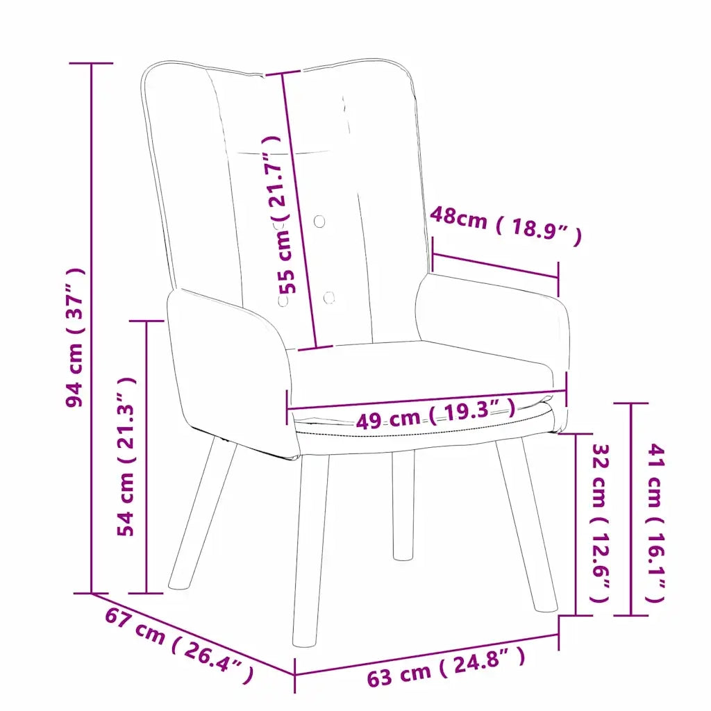 Poltrona | Sedia Relax Grigio scuro 63 x 67 x 94 cm Tessuto e compensato