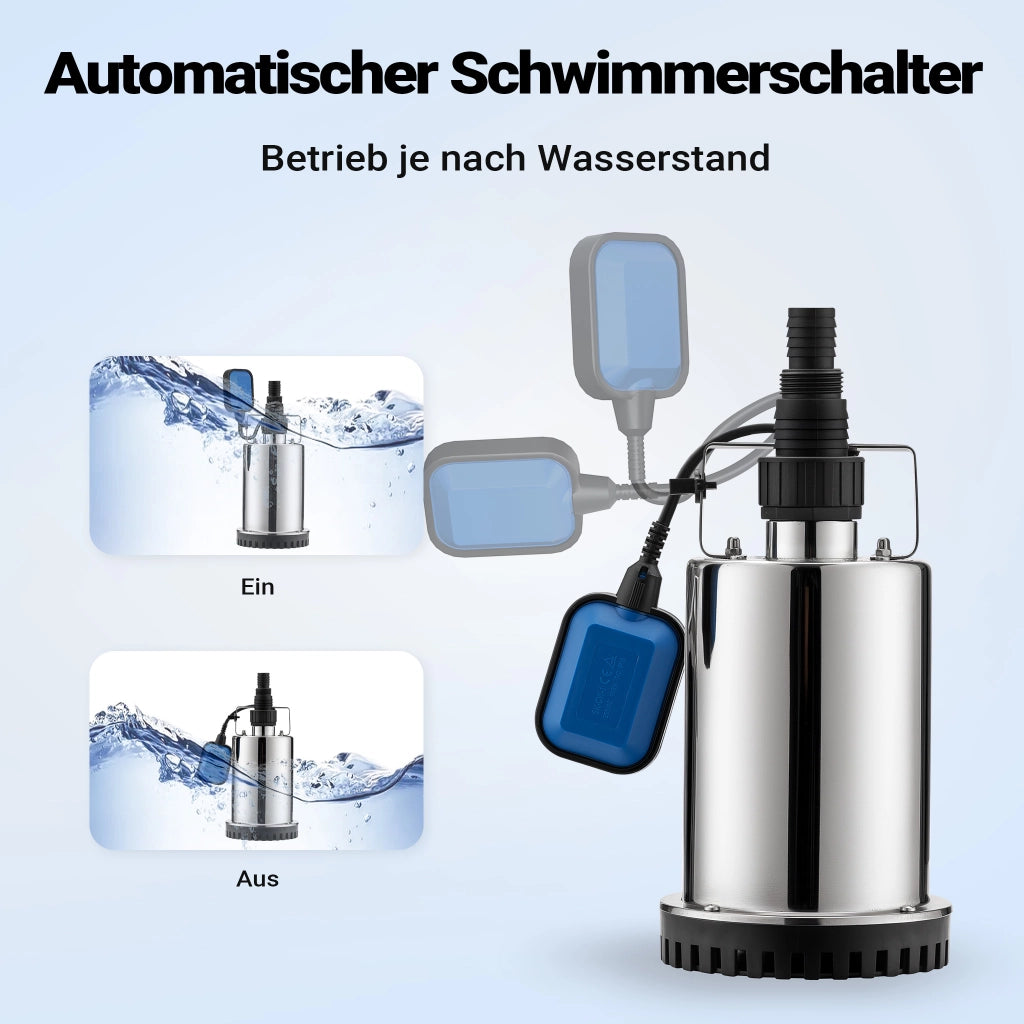 Pompa sommersa acque nere 7500l/h 400W Elettropompa a immersione per acque reflue