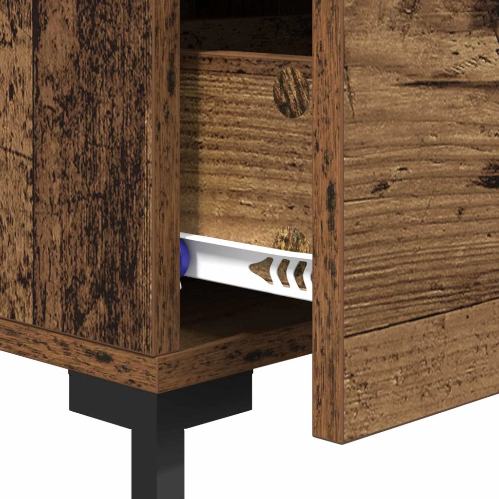 Comodino | Armadio da Notte | Mobiletto da notte con cassetto Legno vecchio 40 x 40 x 66 cm