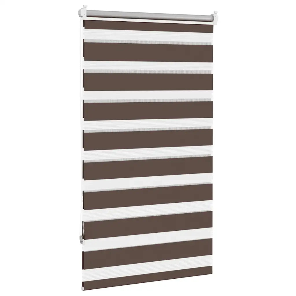 Tenda a rullo zebrata 70,9x120 cm Tessuto Larghezza 66,7 cm caffè 240197