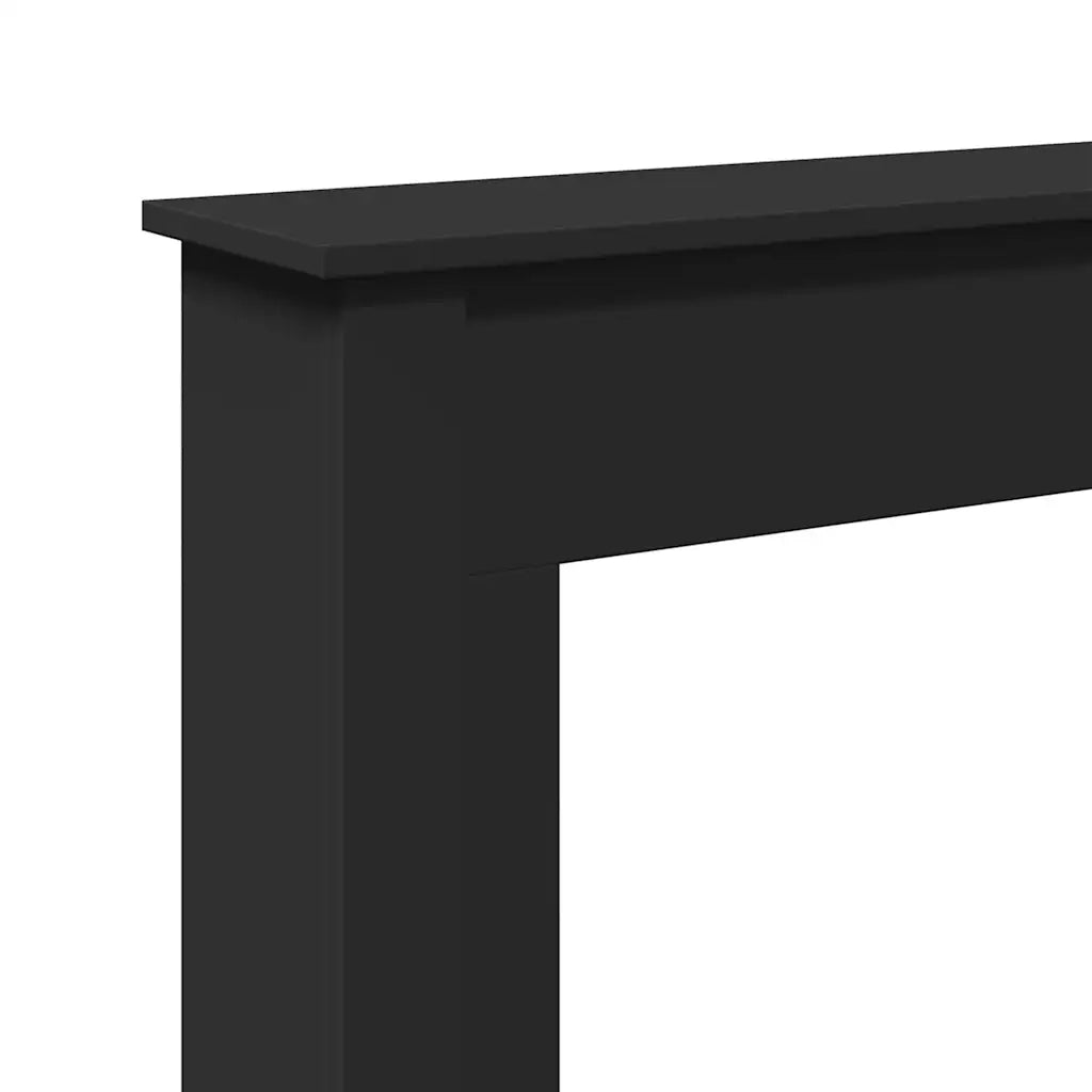 Cornice per Camino Nera 75x20x87,5 cm in Truciolato 854581